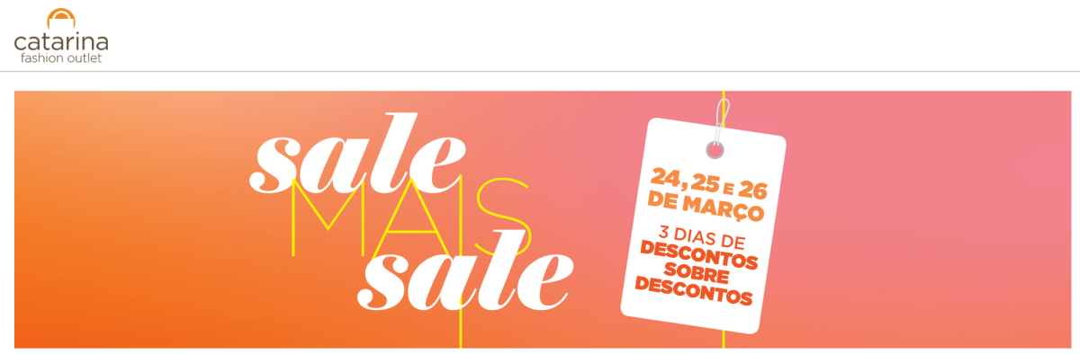 Catarina Fashion Outlet, em São Paulo, realiza nova edição da campanha “Sale Mais Sale” com descontos adicionais e transporte oficial gratuito